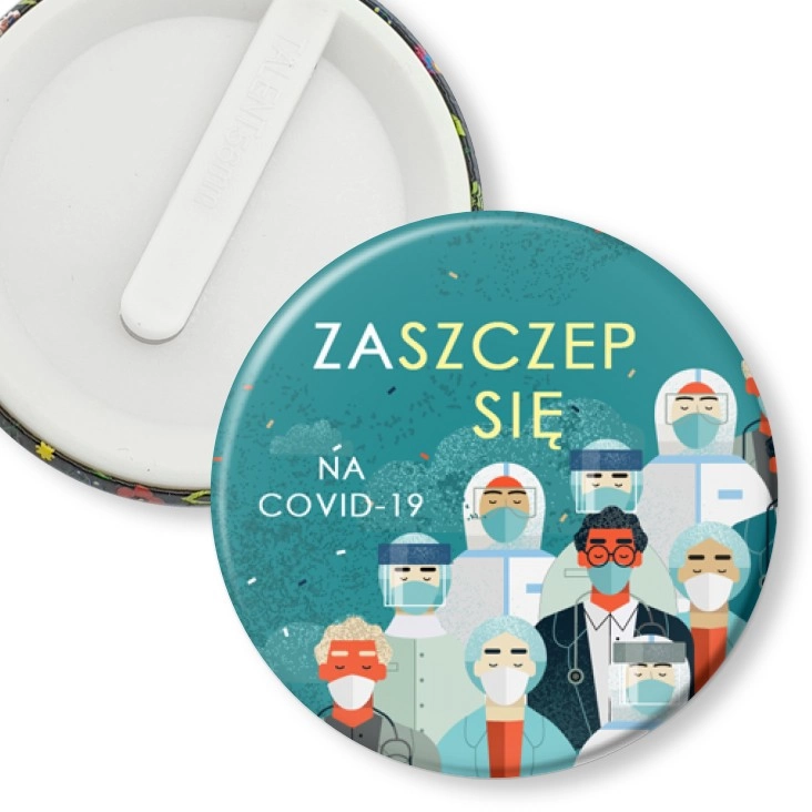 przypinka klips Zaszczep się służba zdrowia