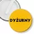 Przypinka klips Dyżurny żółte tło
