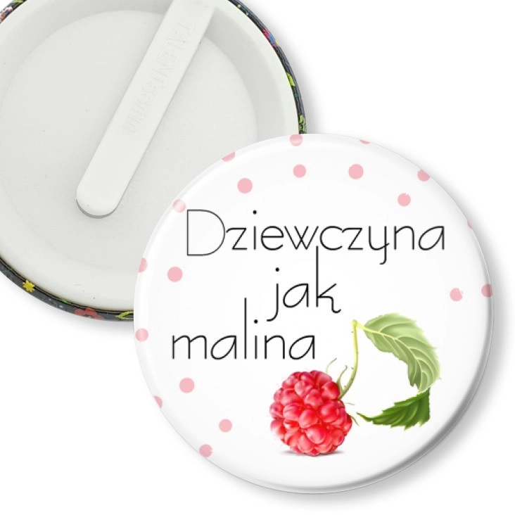 przypinka klips Dziewczyna jak malina