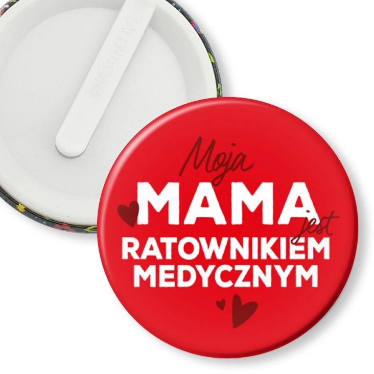 przypinka klips Moja mama jest ratownikiem medycznym