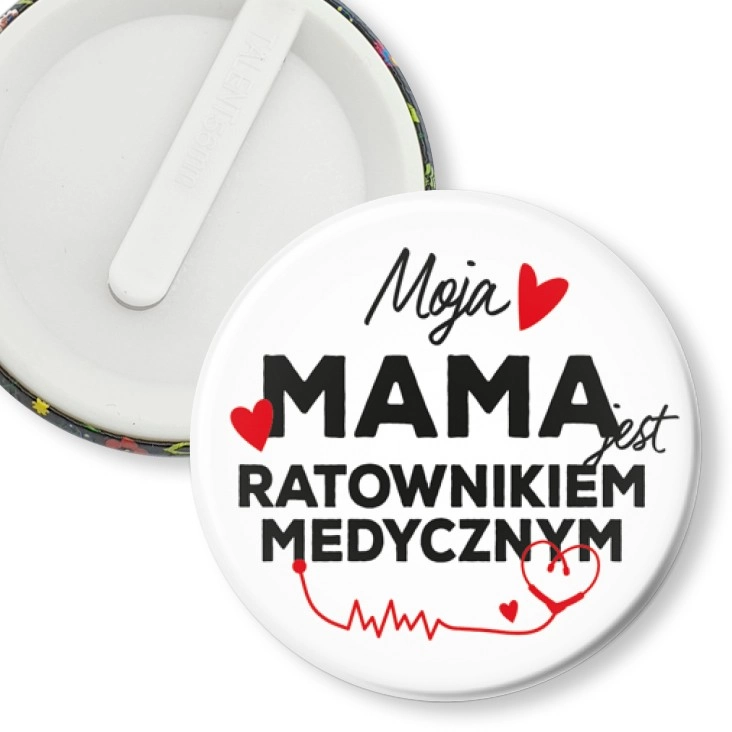 przypinka klips Moja mama jest ratownikiem medycznym