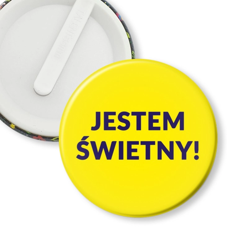 przypinka klips Jestem Świetny!