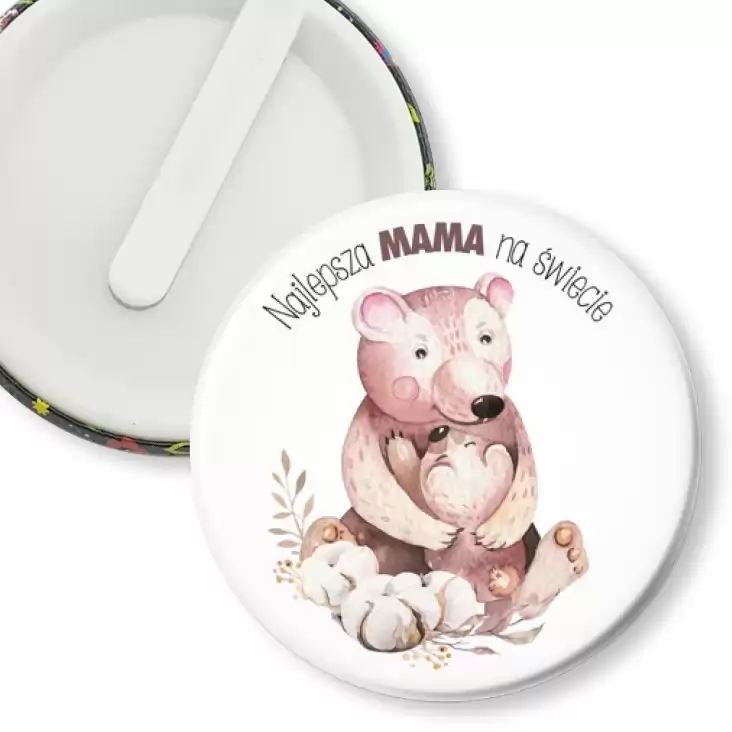 przypinka klips Dzień Matki Najlepsza mama na świecie Misie
