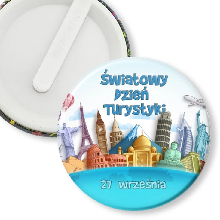 przypinka klips Światowy Dzień Turystyki