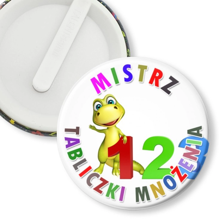 przypinka klips Mistrz tabliczki mnożenia