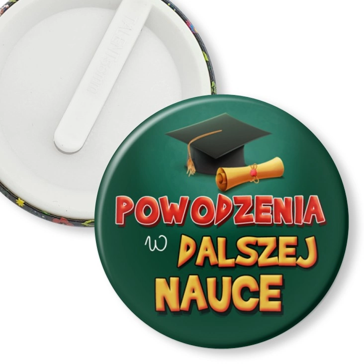 przypinka klips Powodzenia w dalszej nauce