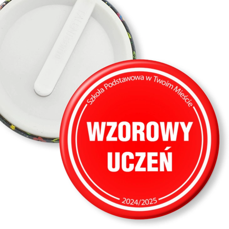 przypinka klips Wzorowy Uczeń Odznaka