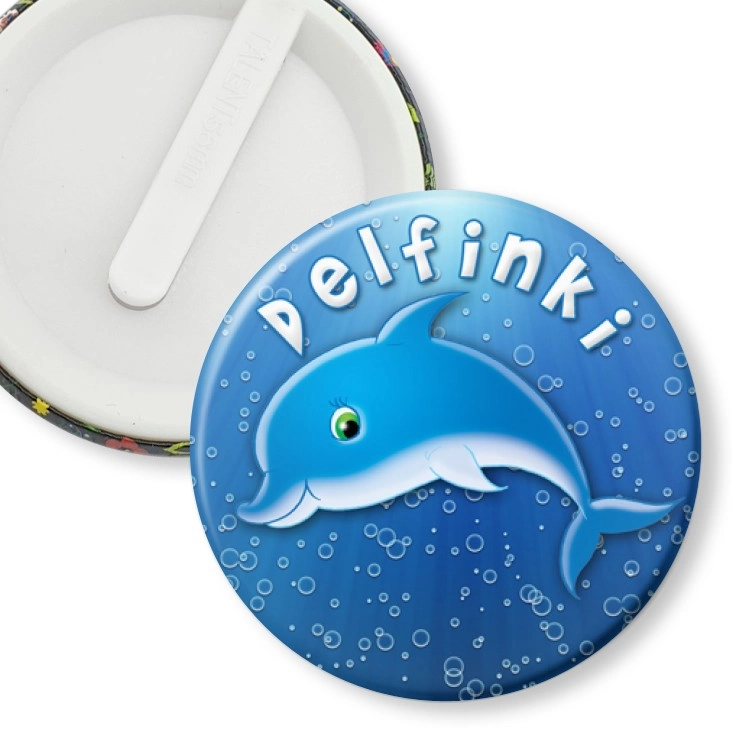 przypinka klips Delfinki