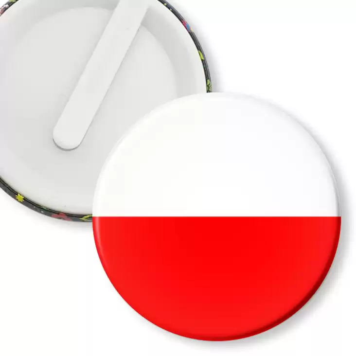 przypinka klips Polska biało-czerwona flaga
