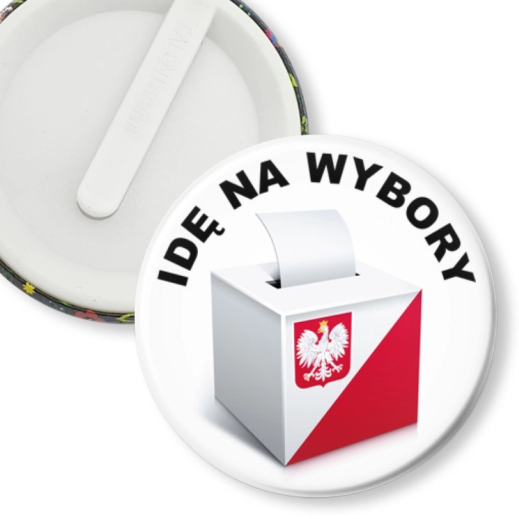 przypinka klips Idę na wybory