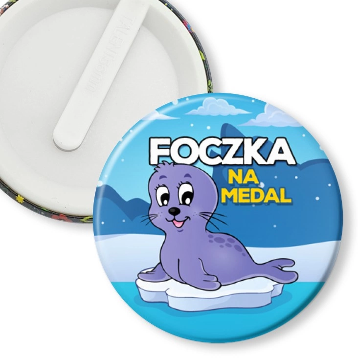 przypinka klips Foczka na medal