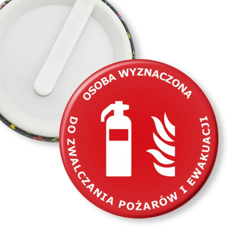 przypinka klips Osoba wyznaczona do zwalczania pożarów i ewakuacji