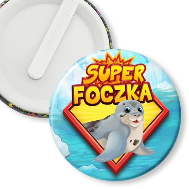 przypinka klips Super foczka