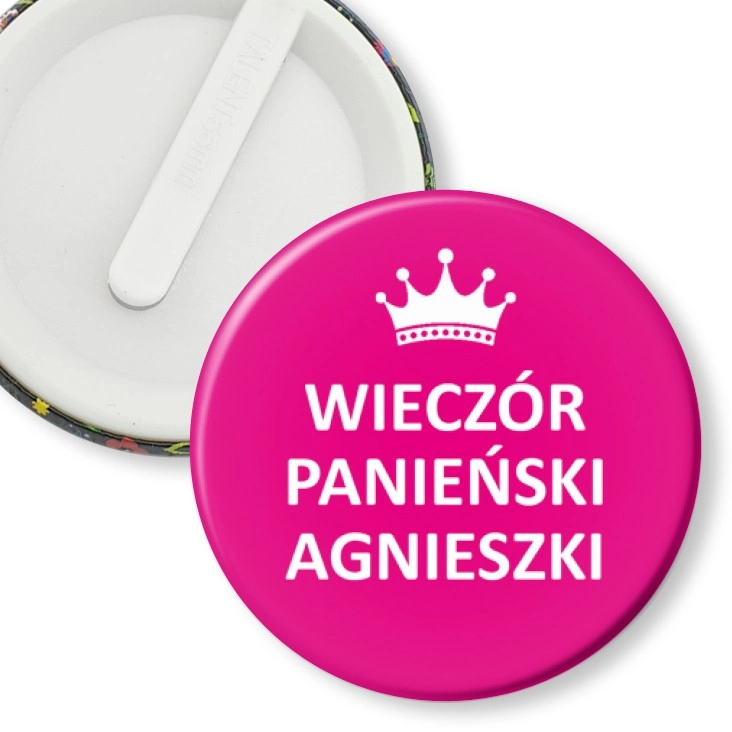 przypinka klips Wieczór panieński Agnieszki