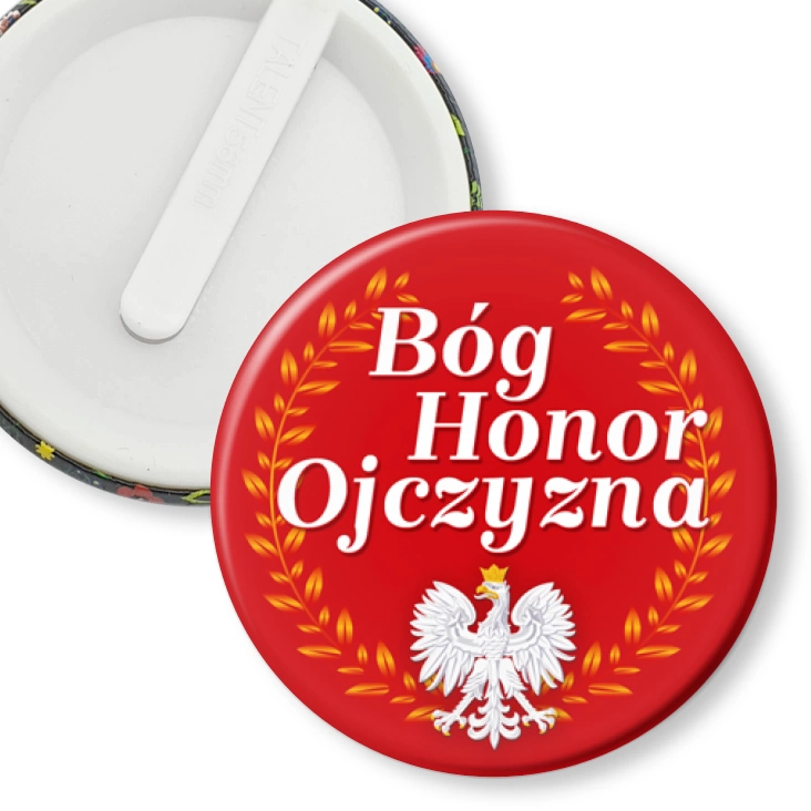 przypinka klips Bóg Honor Ojczyzna