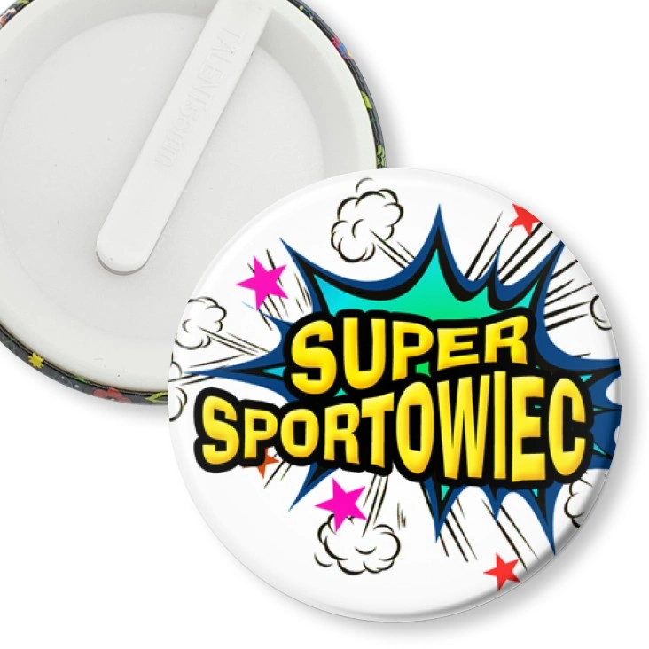 przypinka klips Super Sportowiec z gwiazdkami