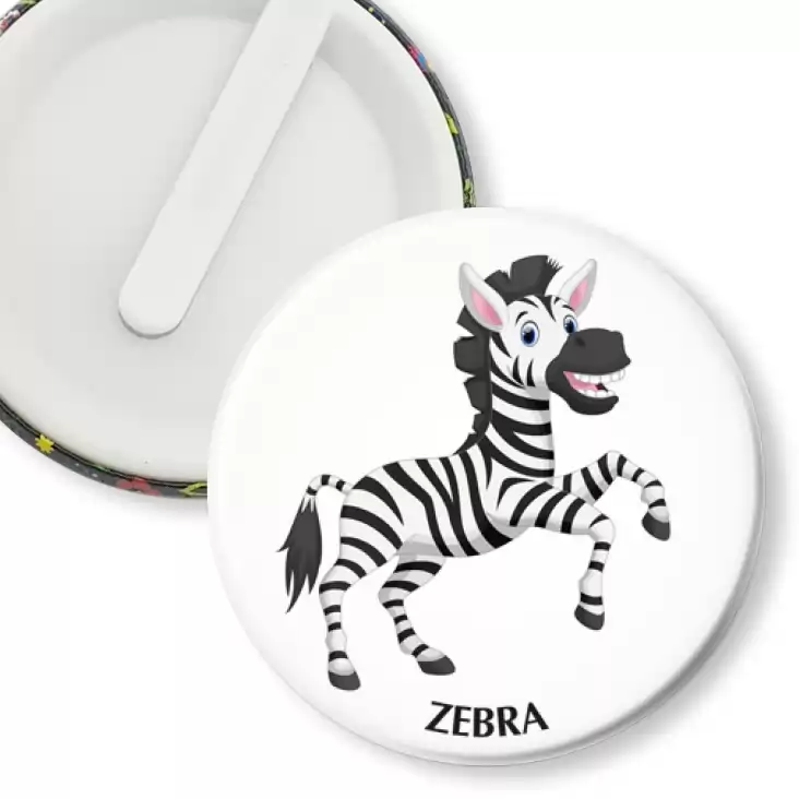 przypinka klips Zebra