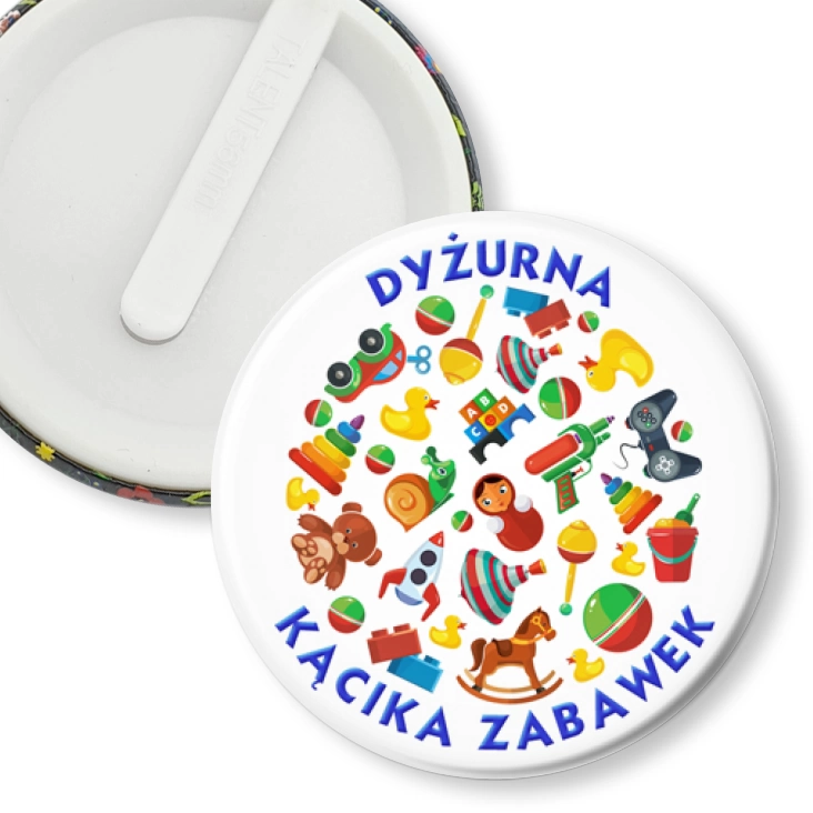 przypinka klips Dyżurna Kącika Zabawek