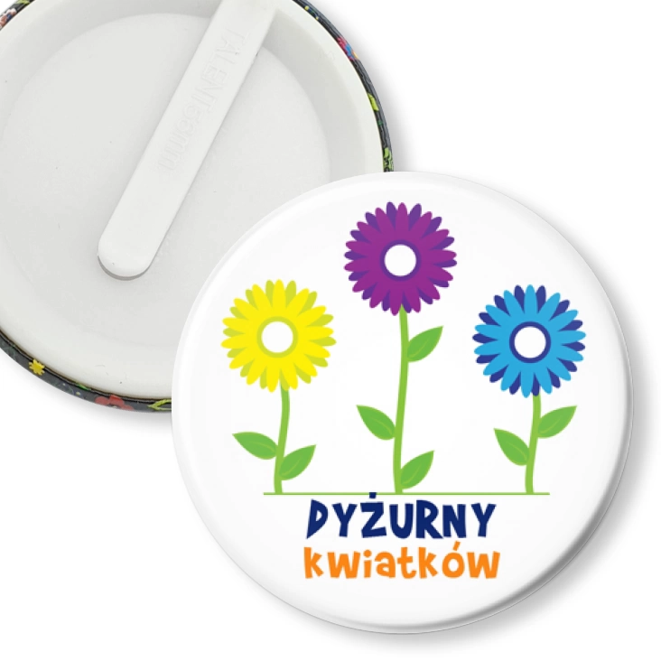 przypinka klips Dyżurny kwiatków