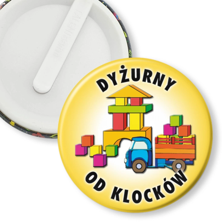 przypinka klips Dyżurny od klocków