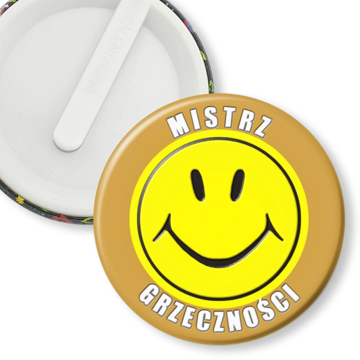 przypinka klips Mistrz Grzeczności