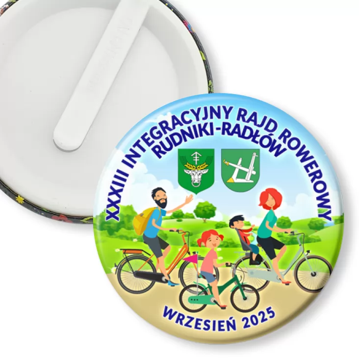 przypinka klips Rajd rowerowy Rudniki Radłów