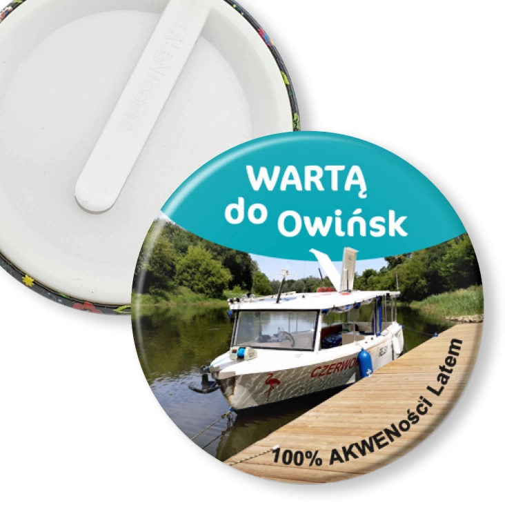 przypinka klips Wartą do Owińsk