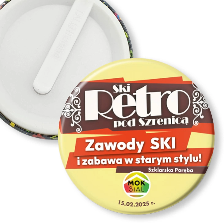przypinka klips Ski Retro pod Szrenicą 2025