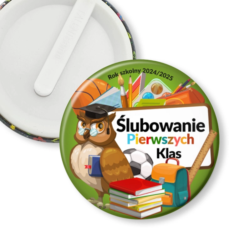 przypinka klips Ślubowanie pierwszych klas Mądra Sowa