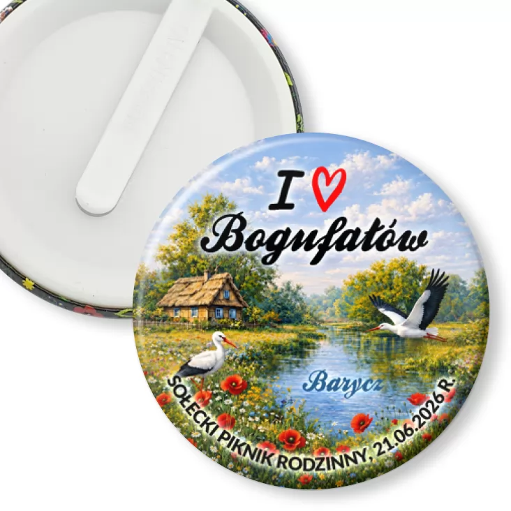 przypinka klips Sołecki Piknik Rodzinny 2026 Bogufałów