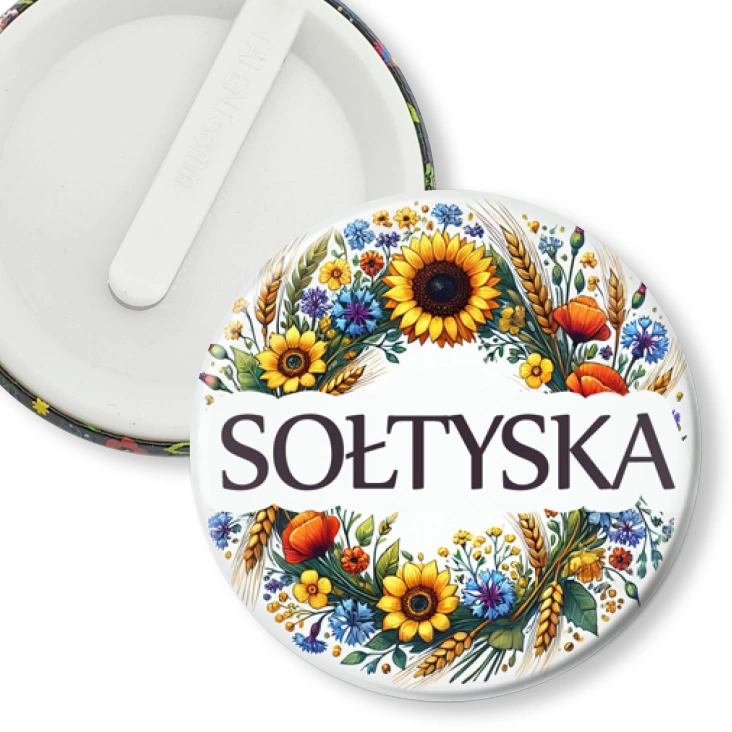 przypinka klips Sołtyska polskie kwiaty polne
