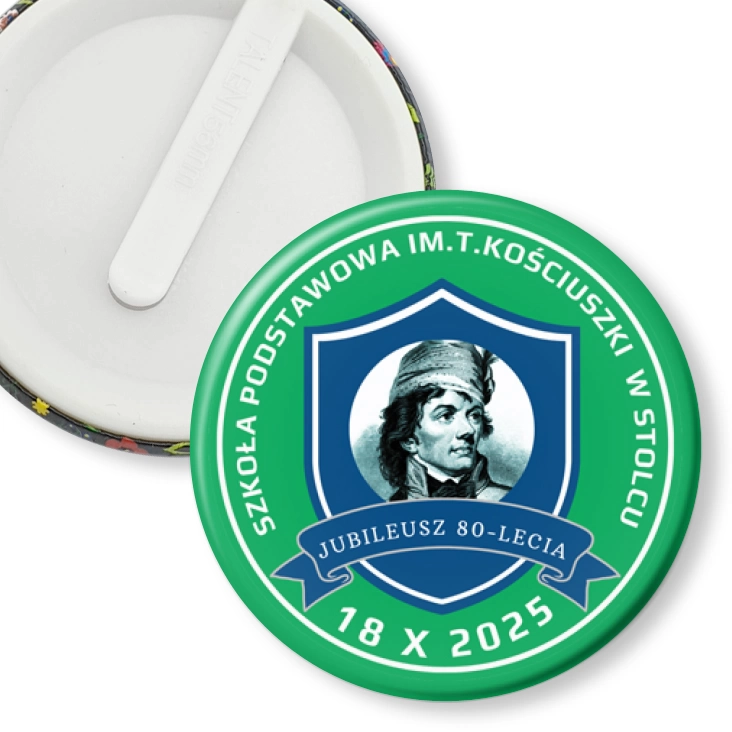 przypinka klips SP im. T. Kościuszki w Stolcu