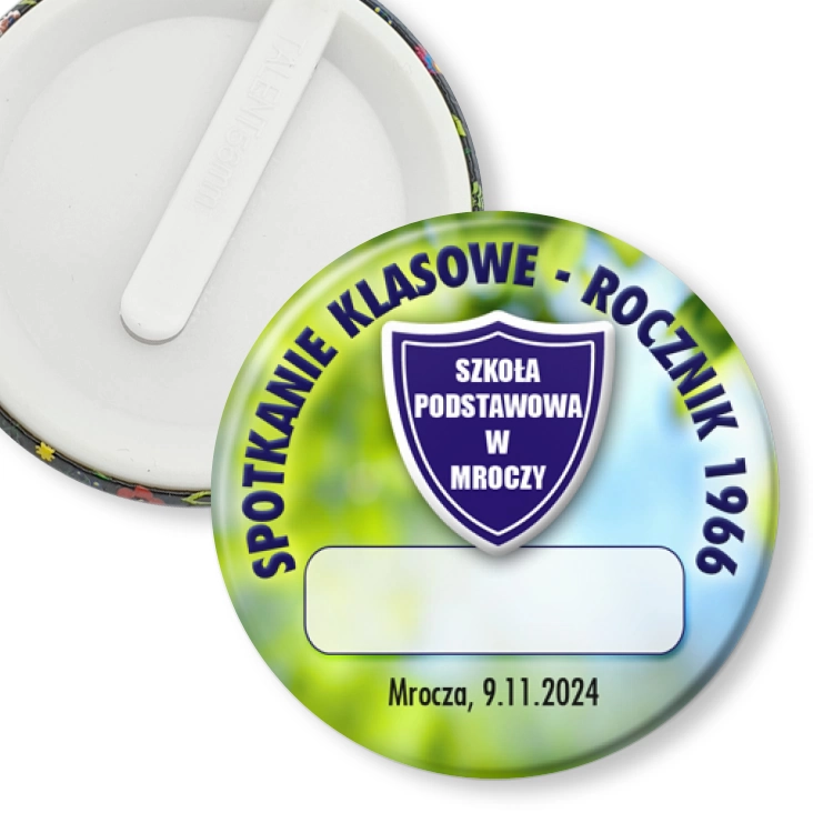 przypinka klips Spotkanie klasowe w SP w Mroczy