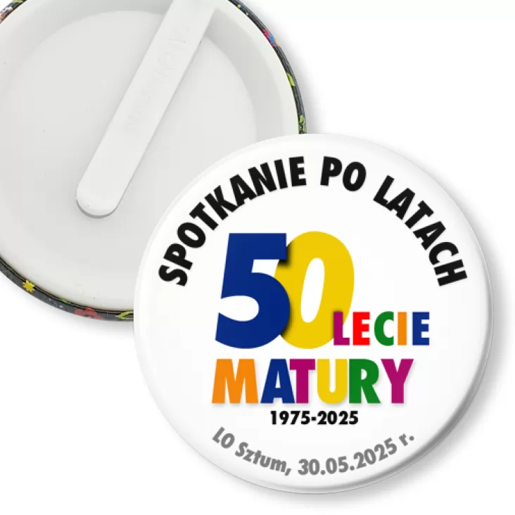 przypinka klips Spotkanie po 50 latach LO Sztum