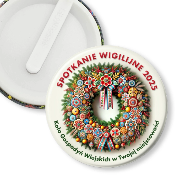 przypinka klips Spotkanie wigilijne Koło Gospodyń Wiejskich