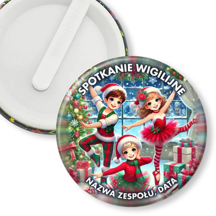 przypinka klips Spotkanie wigilijne tancerzy