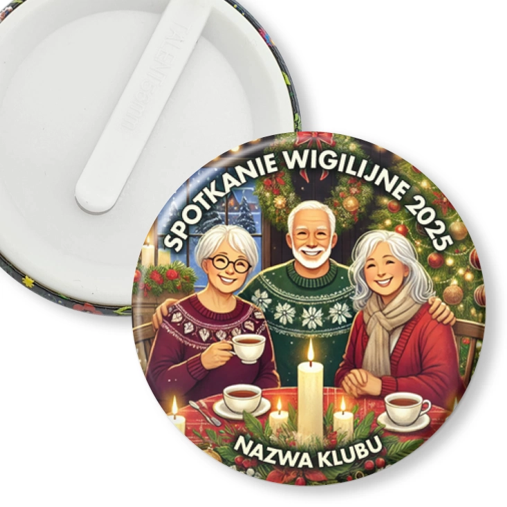 przypinka klips Spotkanie wigilijne w klubie seniora