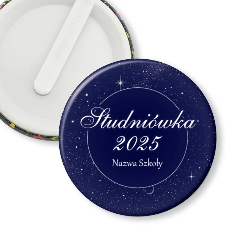 przypinka klips Studniówka gwieździste niebo