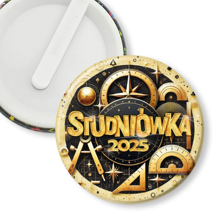 przypinka klips Studniówka profil geograficzno-matematyczny