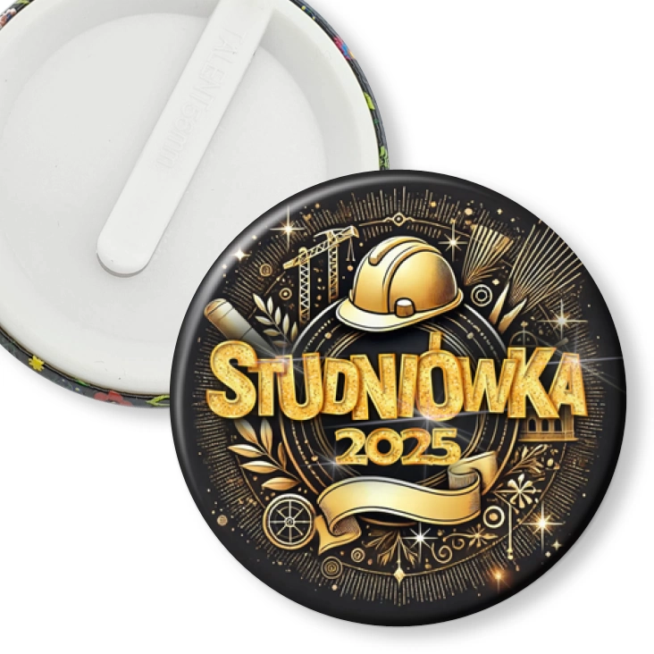 przypinka klips Studniówka technik budownictwa