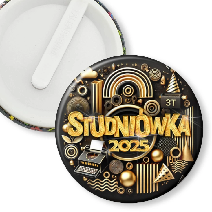 przypinka klips Studniówka technik poligrafii