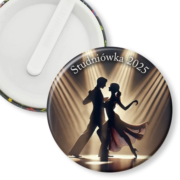 przypinka klips Studniówka w smugach światła