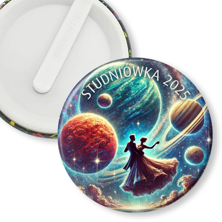 przypinka klips Studniówka wśród planet