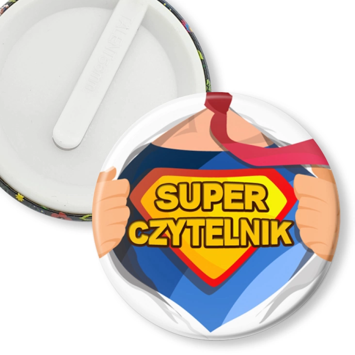 przypinka klips Super czytelnik