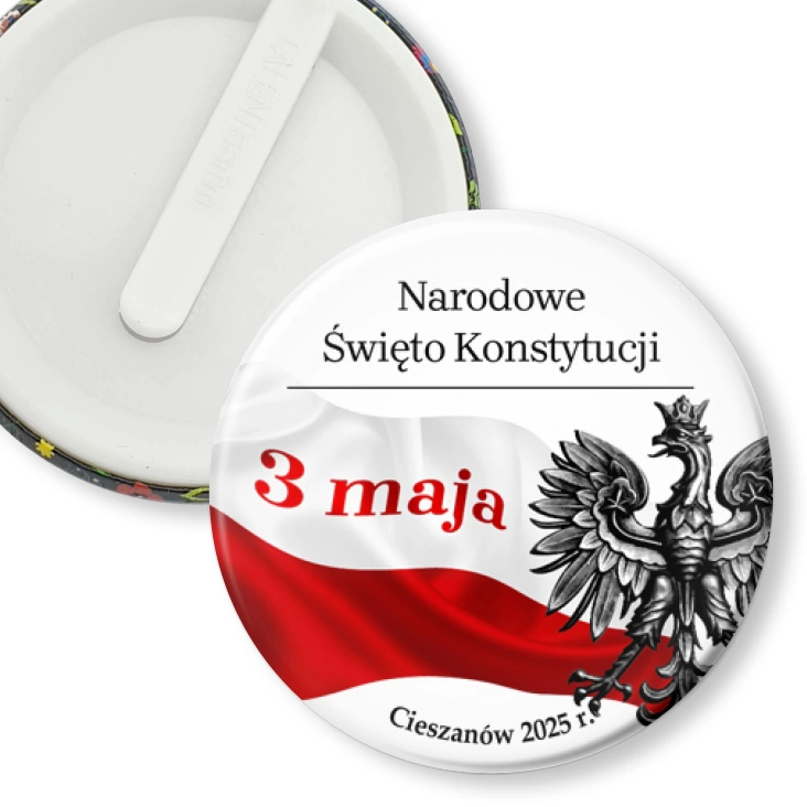 przypinka klips Święto 3 maja Cieszanów 2025
