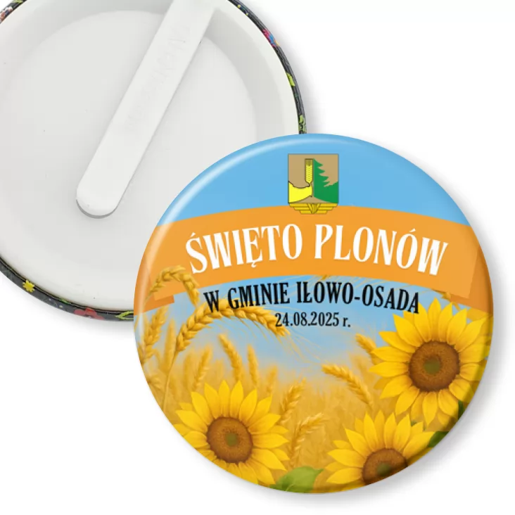 przypinka klips Święto Plonów w gminie Iłowo-Osada