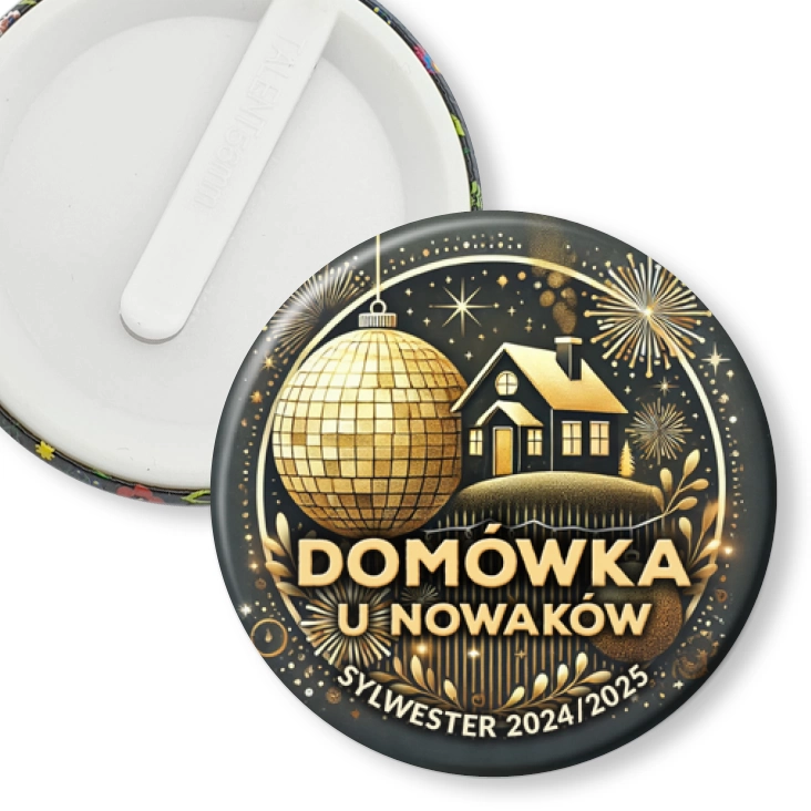 przypinka klips Sylwester domówka