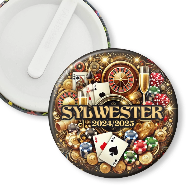 przypinka klips Sylwester w stylu Las Vegas