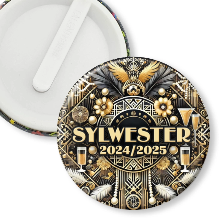 przypinka klips Sylwester w stylu lat 20
