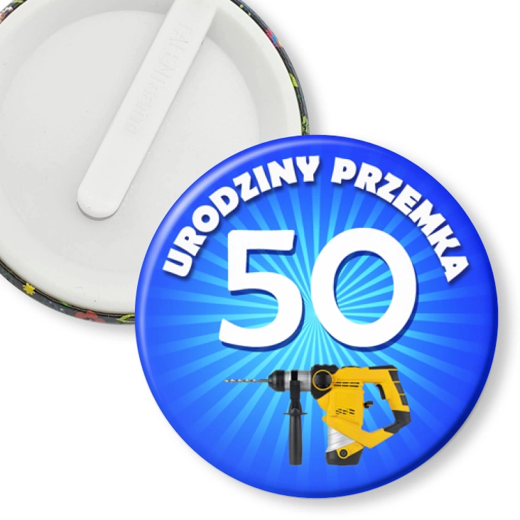 przypinka klips Urodziny Budowlańca